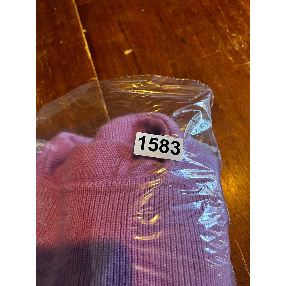 Banana Republic 100% Cashmere Purple V-Neck Polo Collar Sweater Womens Medium - Picture 10 of 11